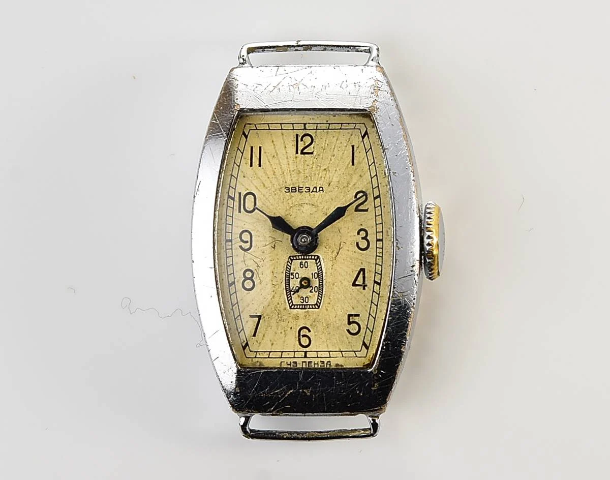 Vintage Soviet Zvezda wrist watch, from 2nd quarter of 1952
