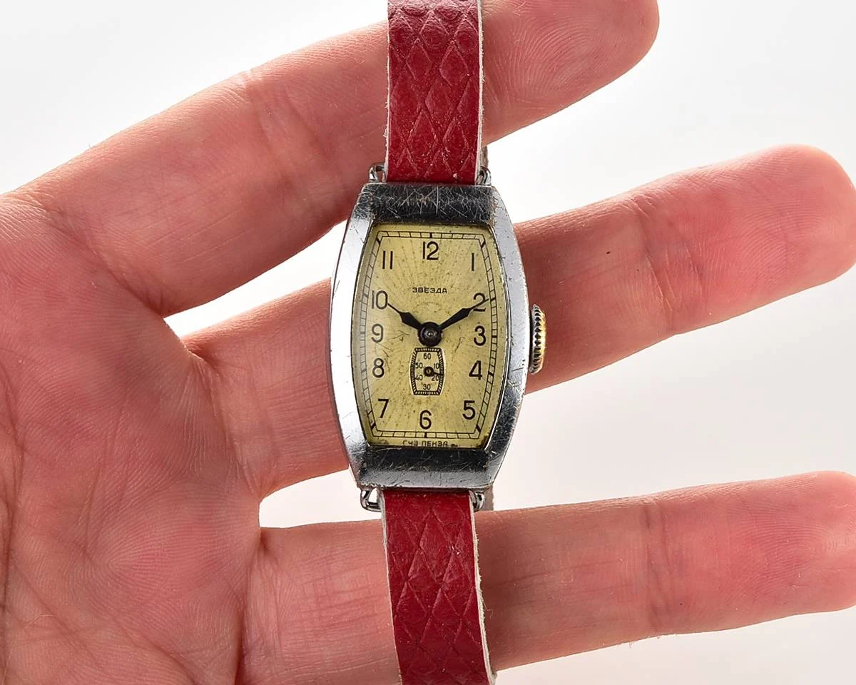 Vintage Soviet Zvezda wrist watch, from 2nd quarter of 1952