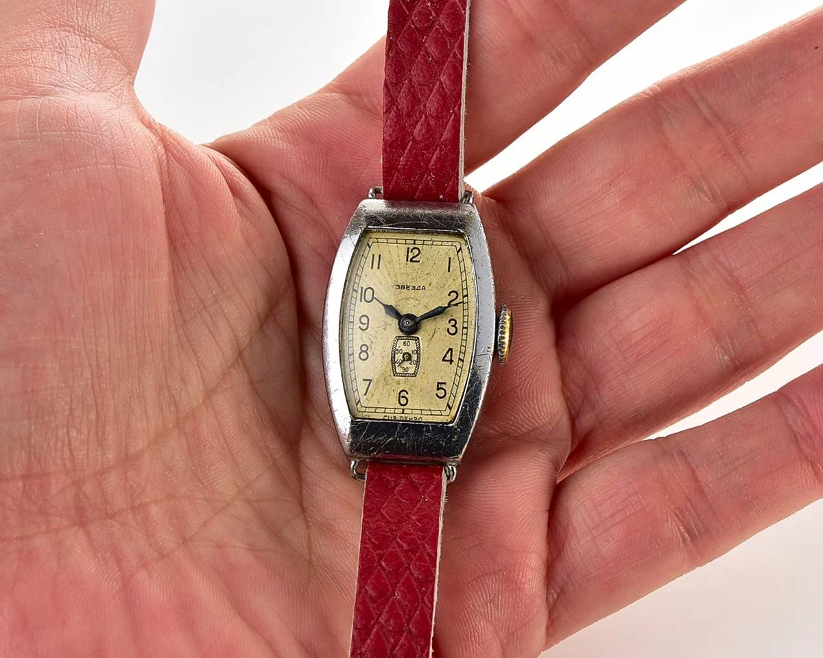 Vintage Soviet Zvezda wrist watch, from 2nd quarter of 1952