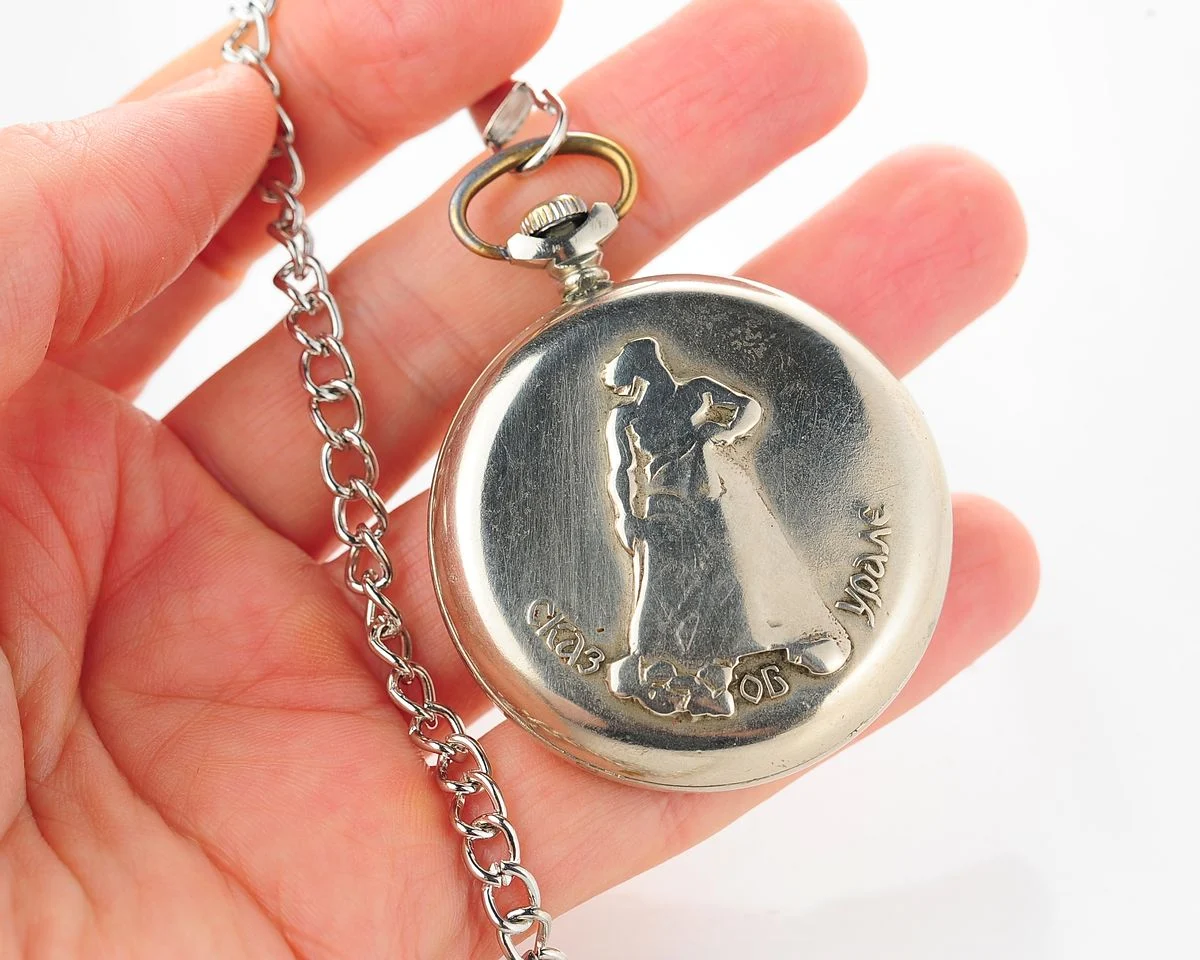 Soviet Molnija quartz pocket watch
