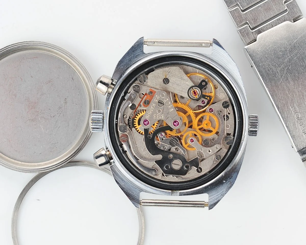 Poljot Chronograph 3133, aged telemeter ring!