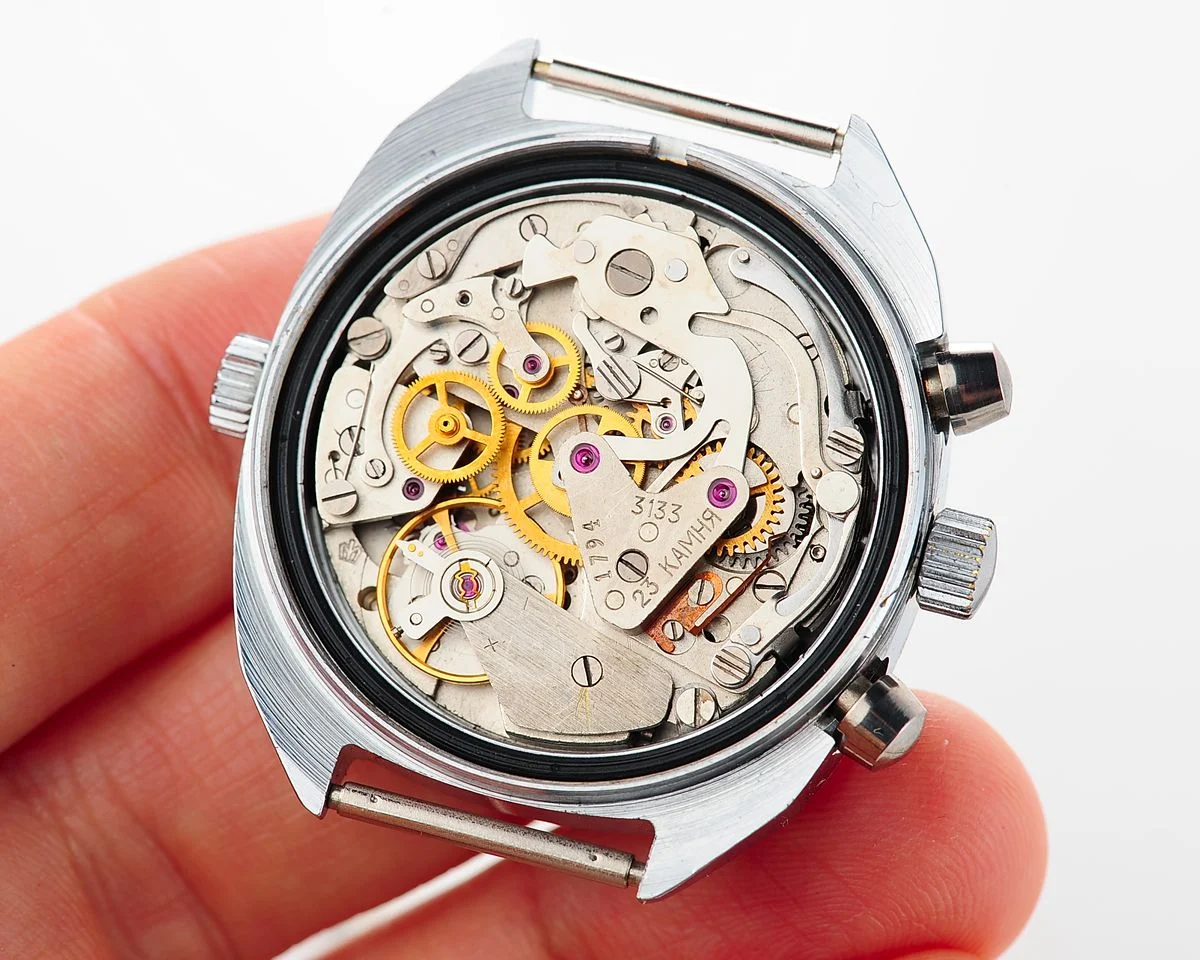 Poljot Chronograph 3133, aged telemeter ring!