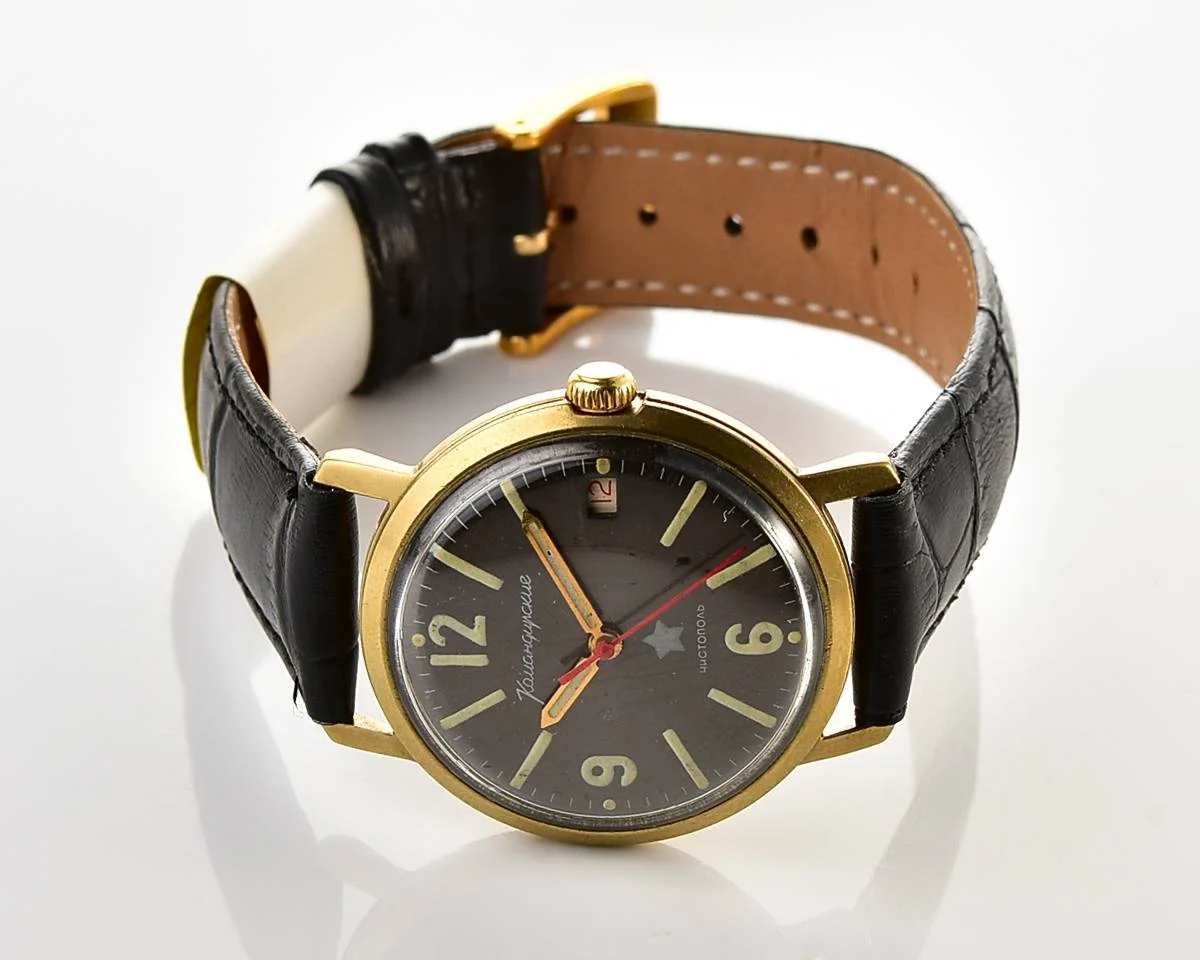 Soviet gold-plated Vostok Komandirskie mechanical watch - Zakaz MO CCCP!