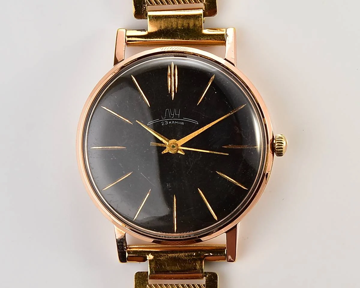Soviet vintage Luch - mechanical gold-plated wristwatch