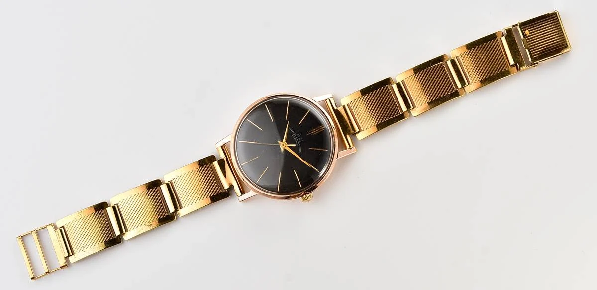 Soviet vintage Luch - mechanical gold-plated wristwatch