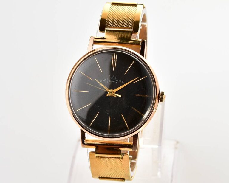 Soviet vintage LUCH - mechanical gold-plated wristwatch
