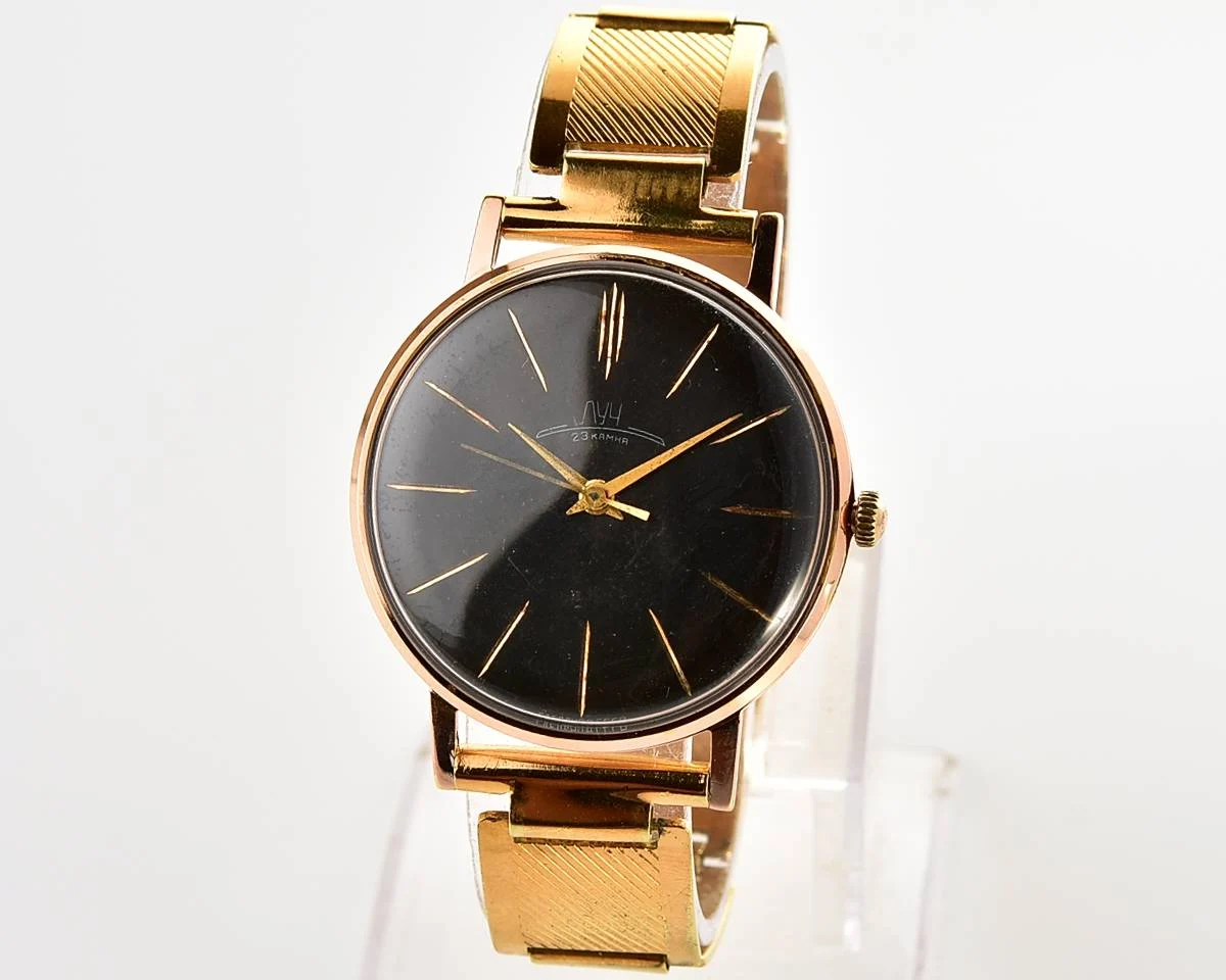 Soviet vintage Luch - mechanical gold-plated wristwatch