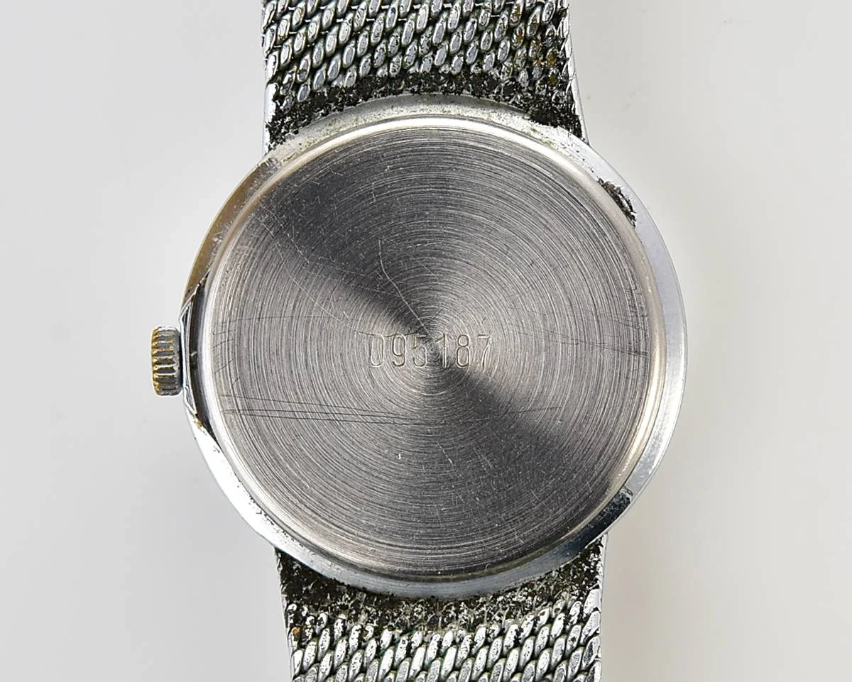 Vintage Soviet Luch quartz watch with integrated metal bracelet