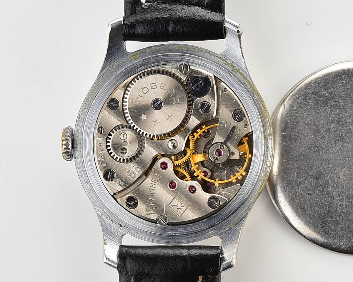 Excellent vintage soviet mechanical POBEDA wrist watch, 1MChZ, 4th quarter of 1953