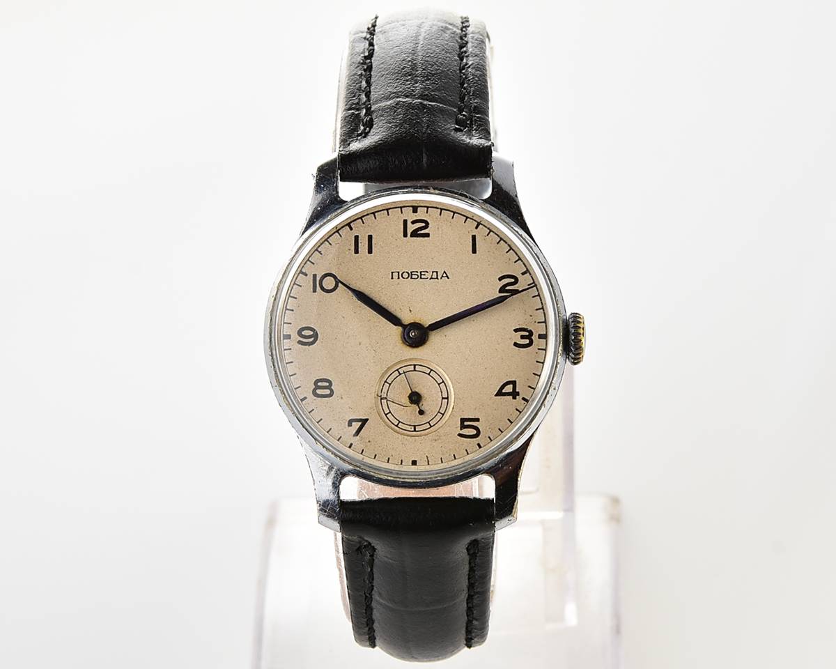 Excellent vintage soviet mechanical POBEDA wrist watch, 1MChZ, 4th quarter of 1953
