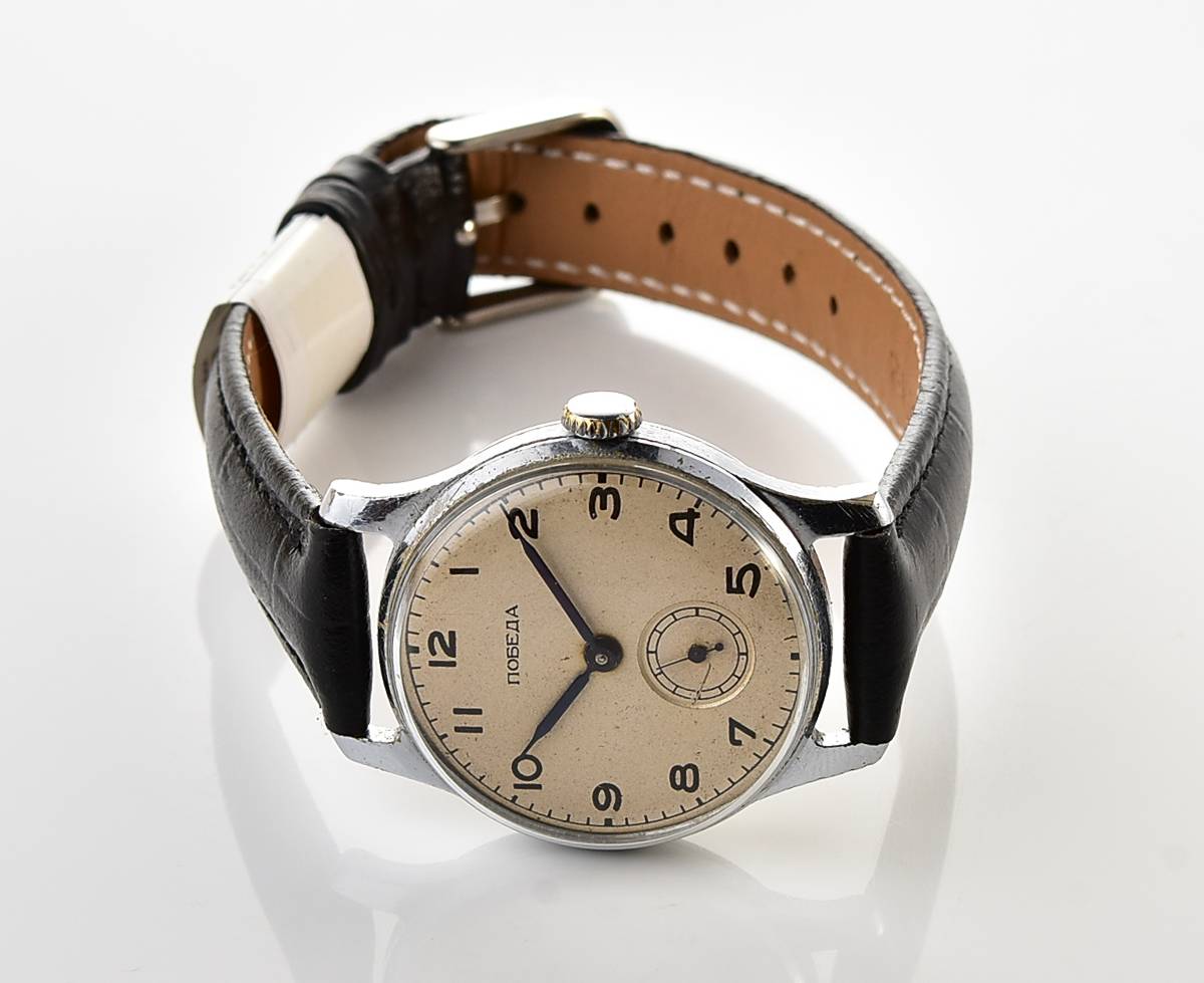 Excellent vintage soviet mechanical POBEDA wrist watch, 1MChZ, 4th quarter of 1953