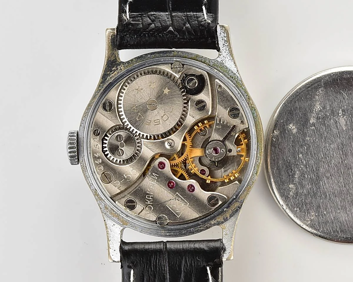 Vintage Soviet mechanical watch Pobeda from 2nd quarter 1956