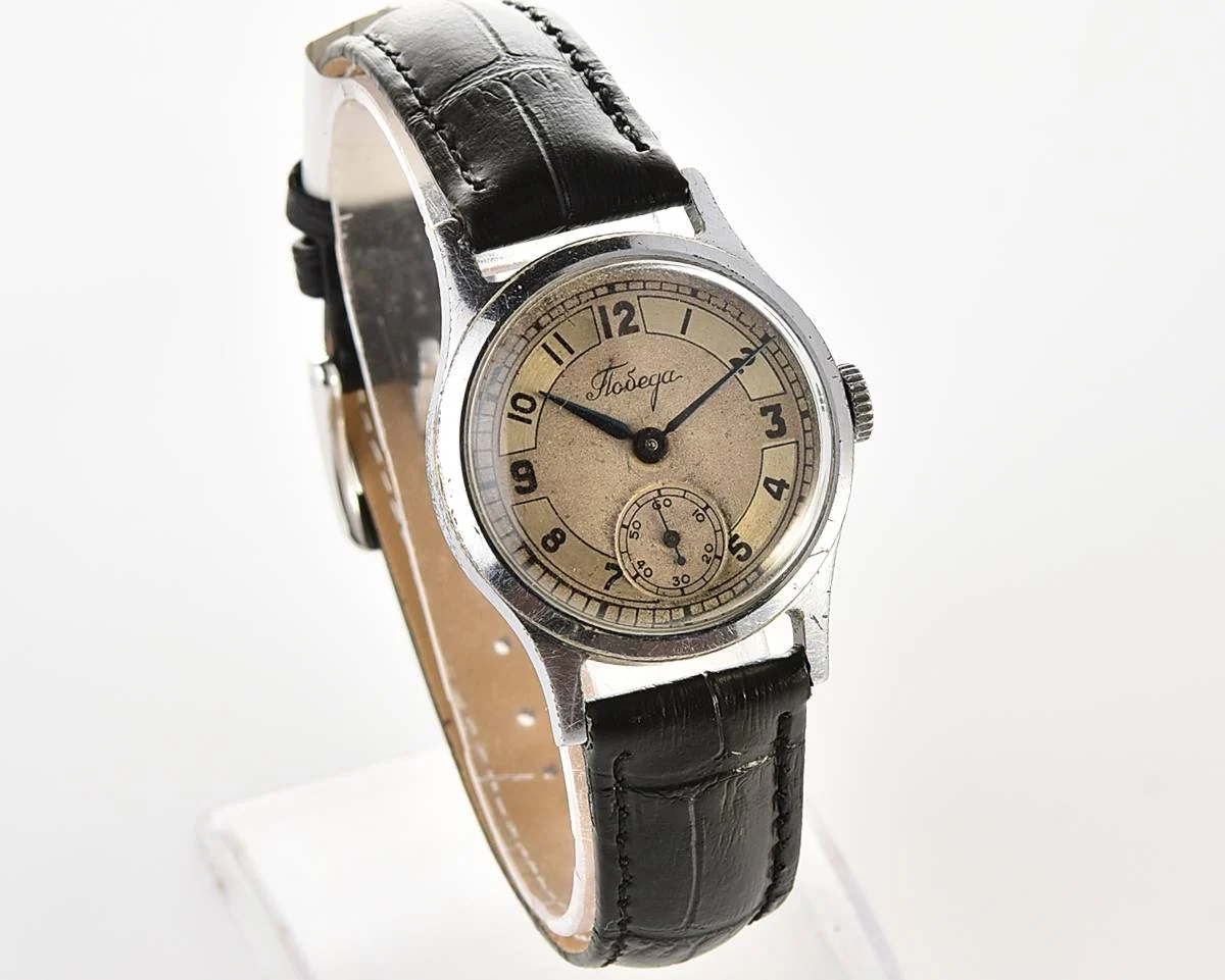 Vintage Soviet mechanical watch Pobeda from 2nd quarter 1956