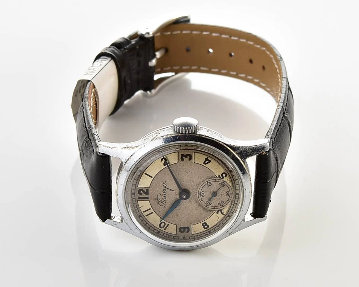 Vintage Soviet mechanical watch Pobeda from 2nd quarter 1956