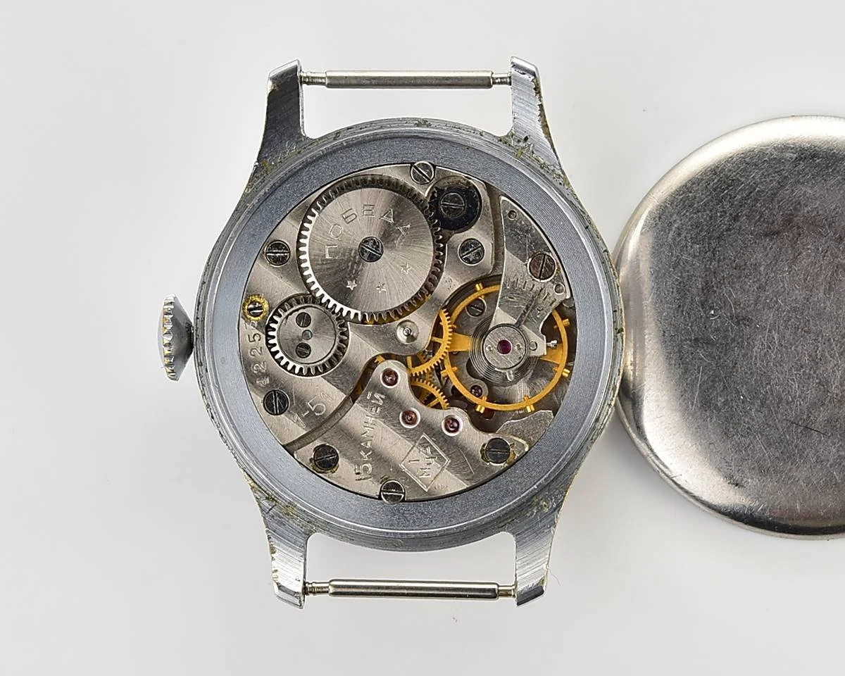 Excellent Soviet Pobeda 1MChZ from 1951 + exquisite Sturmanskie compass strap!