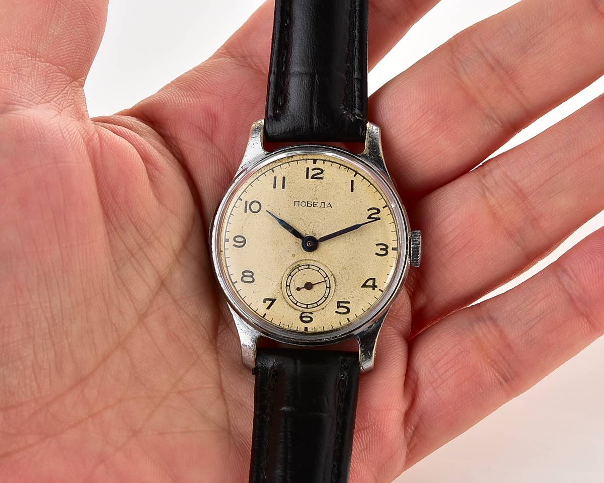 Vintage soviet mechanical POBEDA wrist watch, PChZ