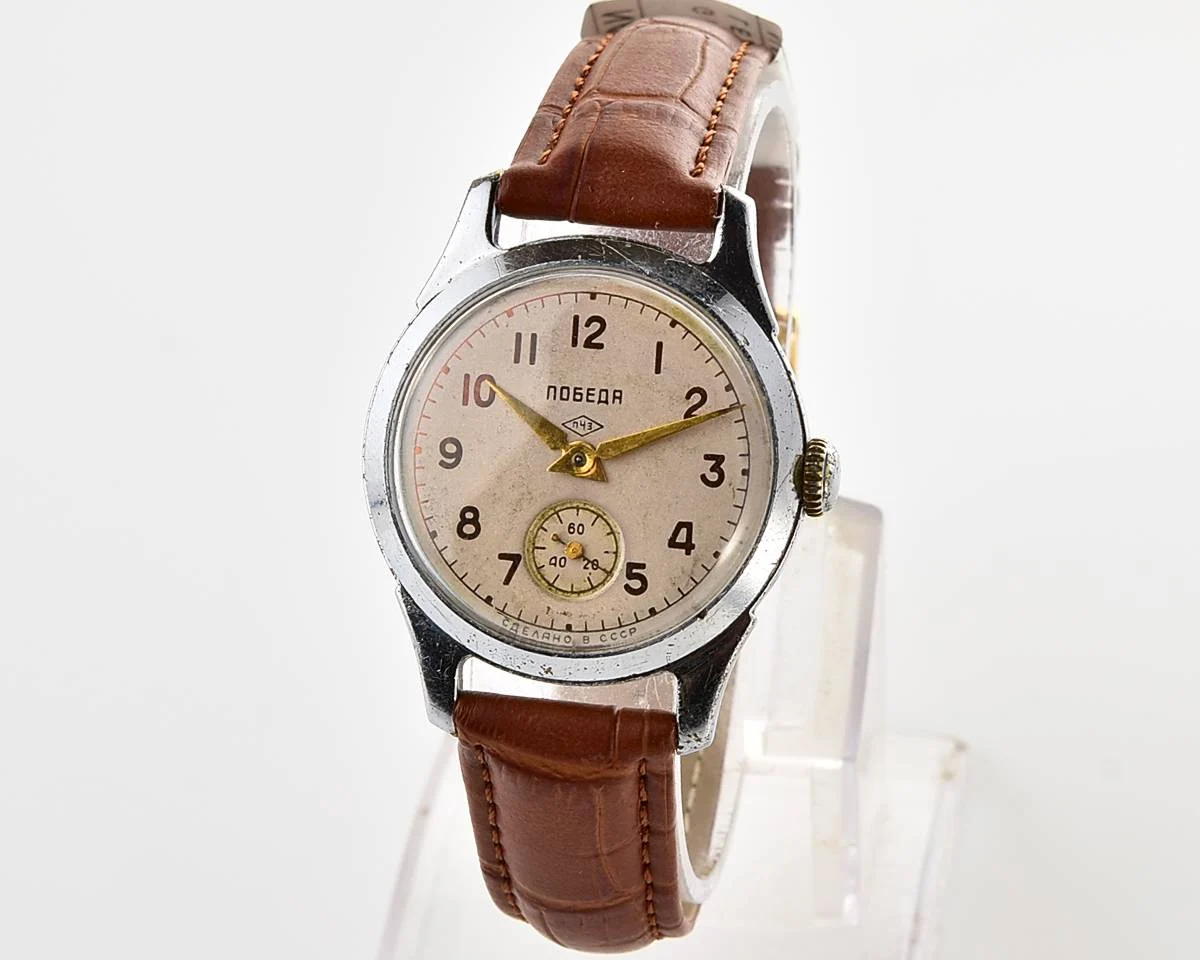 Vintage Soviet mechanical Pobeda wrist watch, PChZ