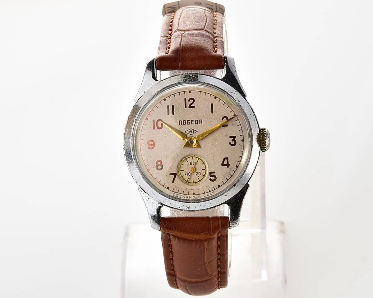 Vintage Soviet mechanical Pobeda wrist watch, PChZ