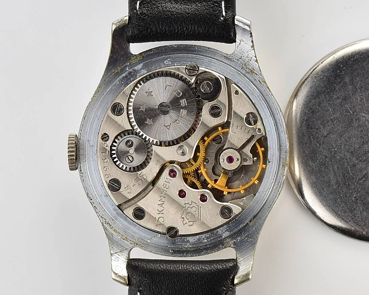 Vintage Soviet mechanical Pobeda watch, 2MChZ from the 3rd quarter 1955