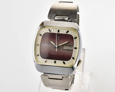 Large soviet POLJOT vintage watch with automatic quartz movement