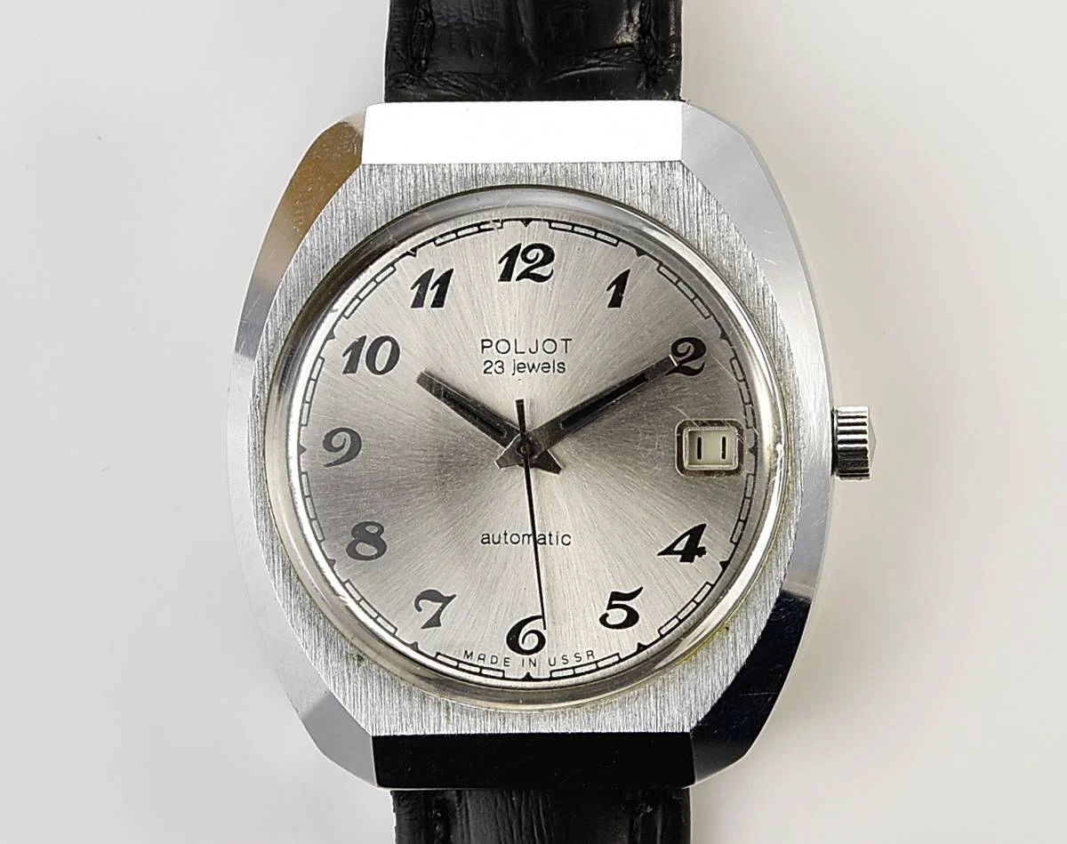 Soviet mechanical Poljot with automatic self winding movement(export version)