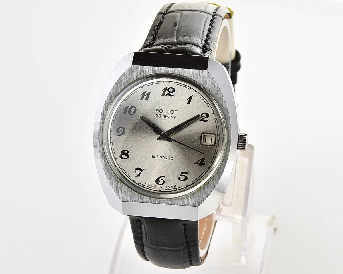 Soviet mechanical Poljot with automatic self winding movement(export version)