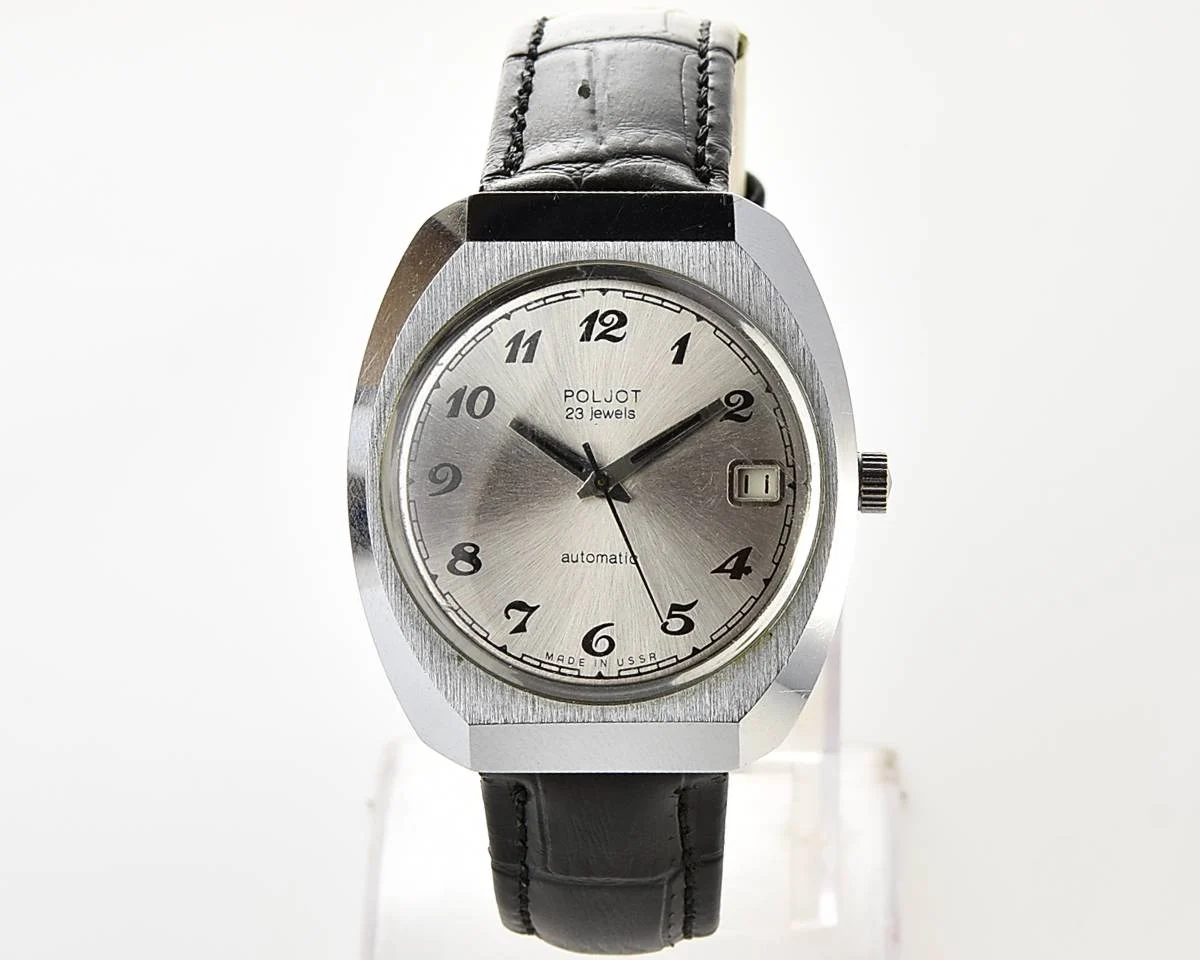 Soviet mechanical Poljot with automatic self winding movement(export version)