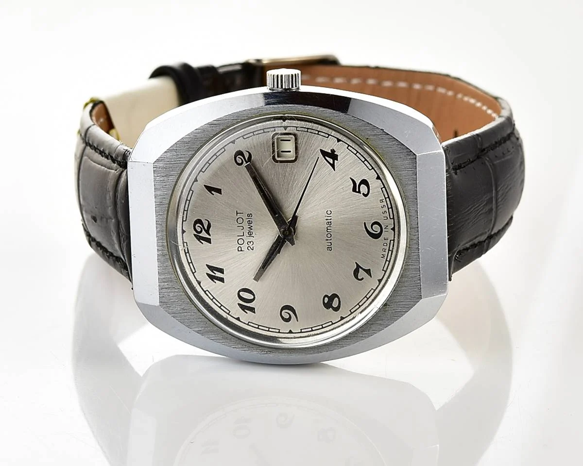 Soviet mechanical Poljot with automatic self winding movement(export version)