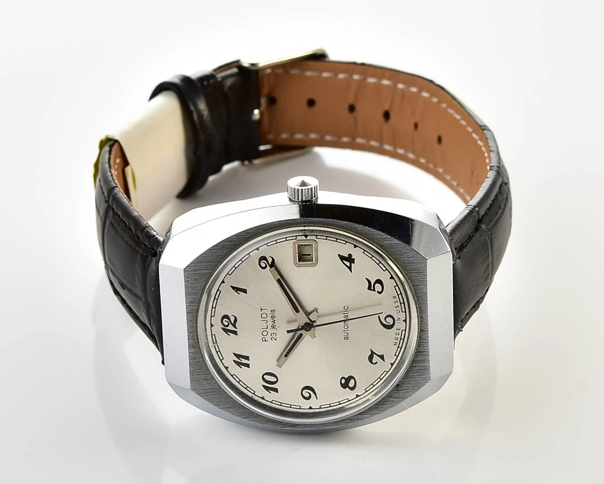 Soviet mechanical Poljot with automatic self winding movement(export version)