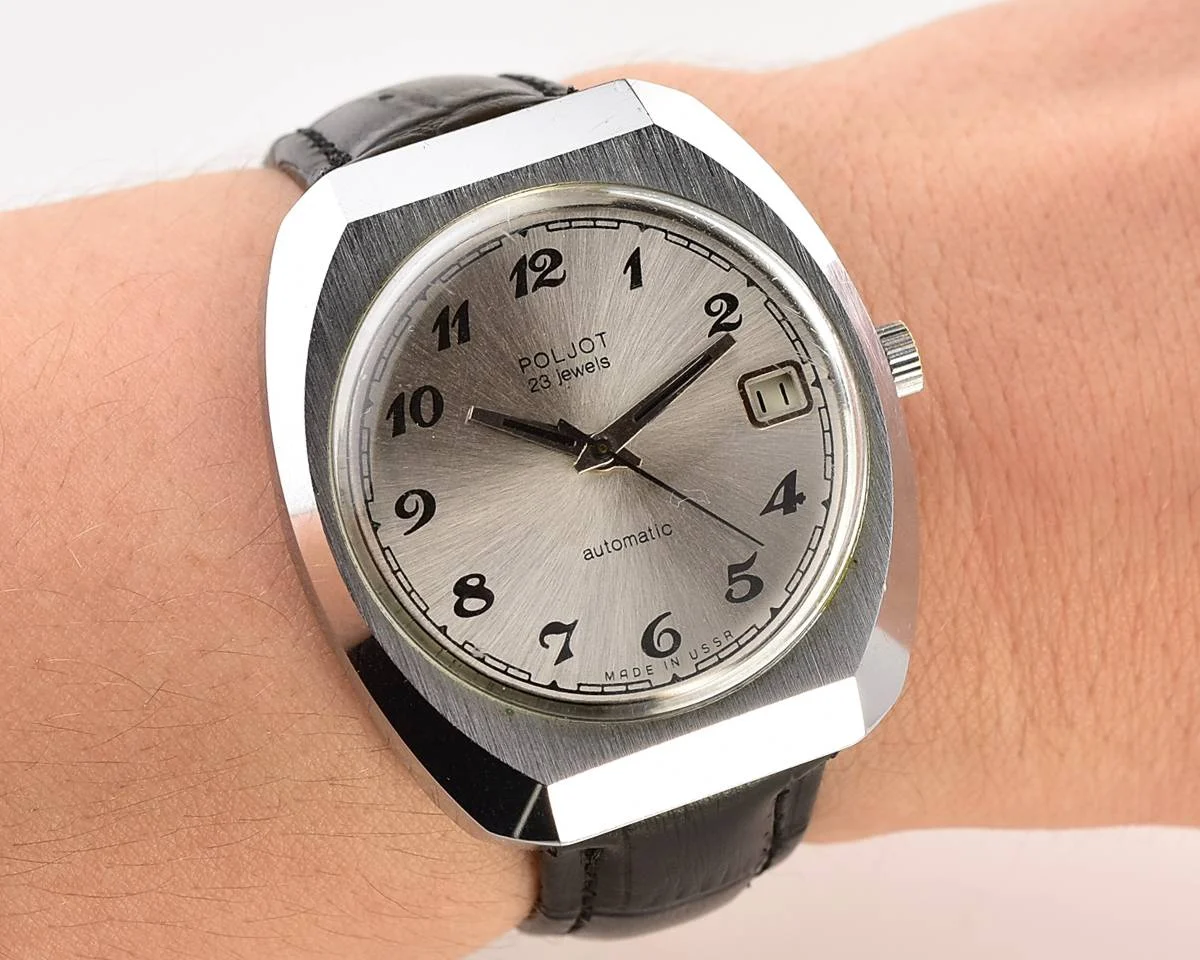 Soviet mechanical Poljot with automatic self winding movement(export version)
