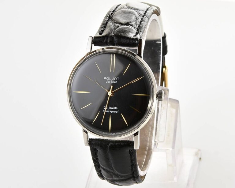 Beautiful POLJOT DE LUXE watch with vintage soviet mechanical 2209 movement