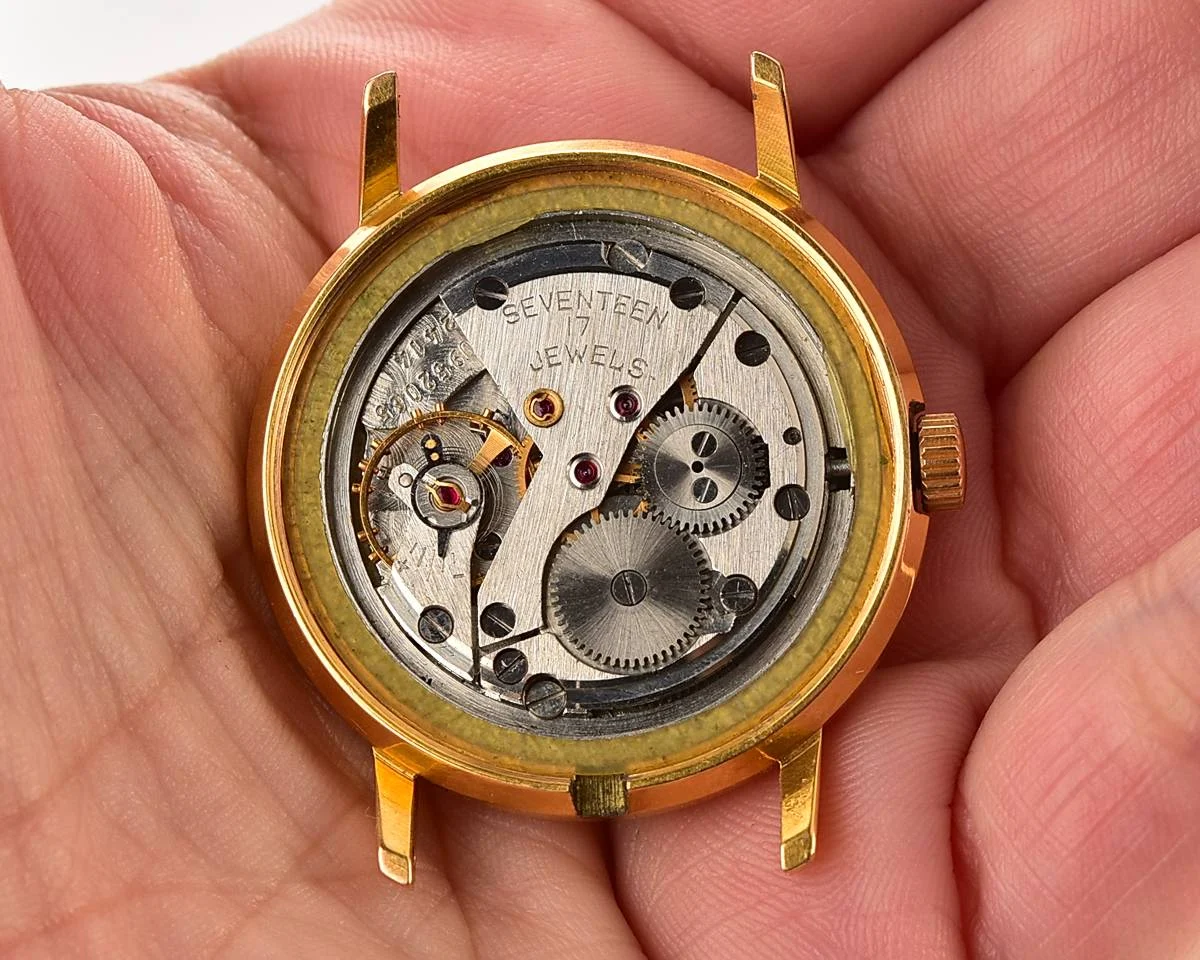 Excellent Soviet Poljot mechanical gold-plated wrist watch