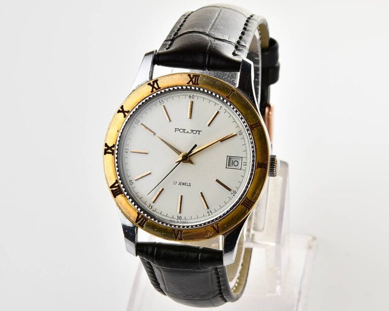 Large POLJOT mechanical wrist watch