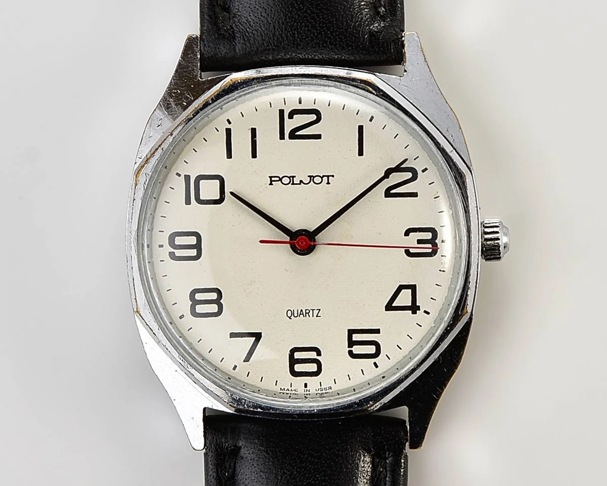 Soviet Poljot watch with quartz movement