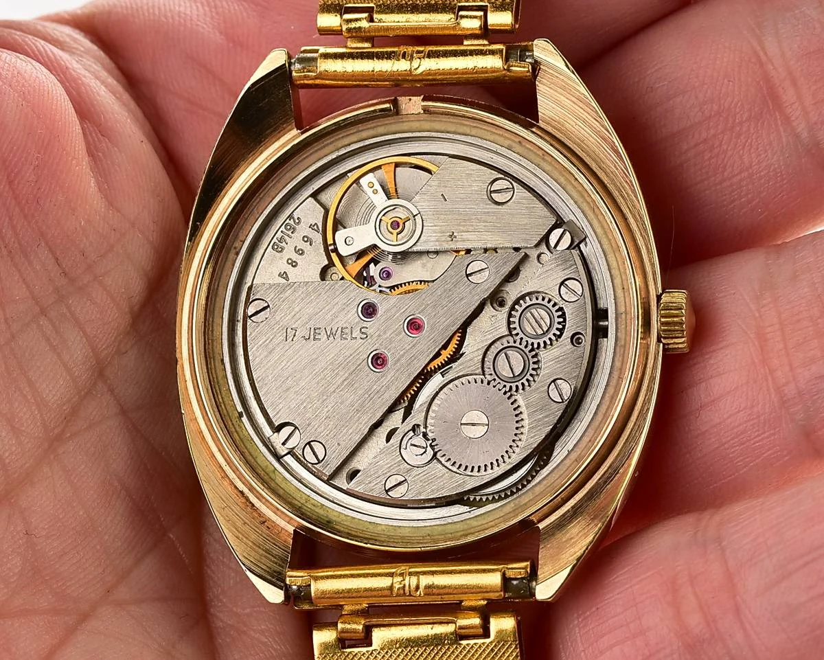 Excellent Soviet Poljot mechanical gold-plated wrist watch
