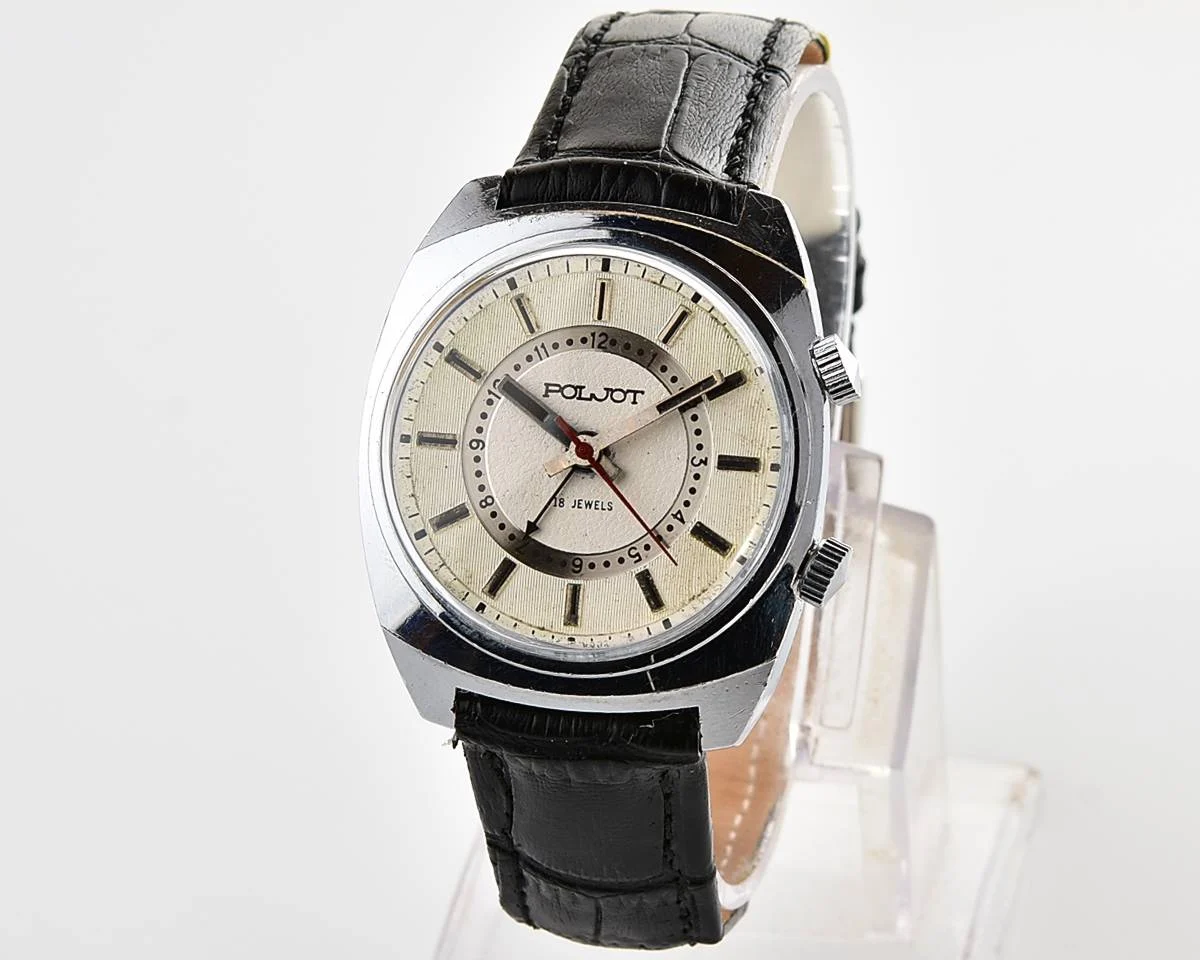 Soviet Poljot mechanical watch with alarm clock function!