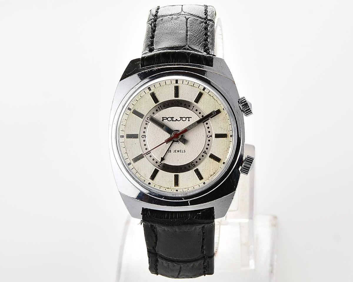 Soviet Poljot mechanical watch with alarm clock function!