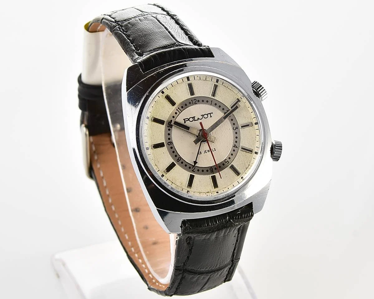 Soviet Poljot mechanical watch with alarm clock function!