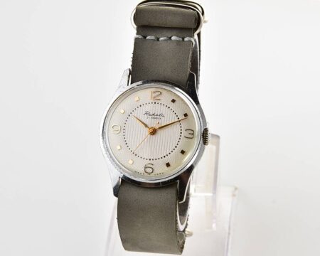 Excellent RAKETA Baltica vintage watch with NATO leather strap!
