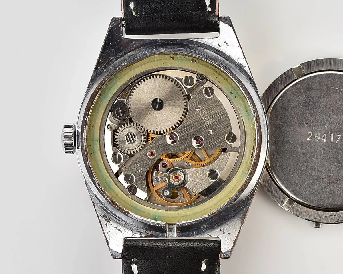 Raketa vintage mechanical wrist watch with double calendar