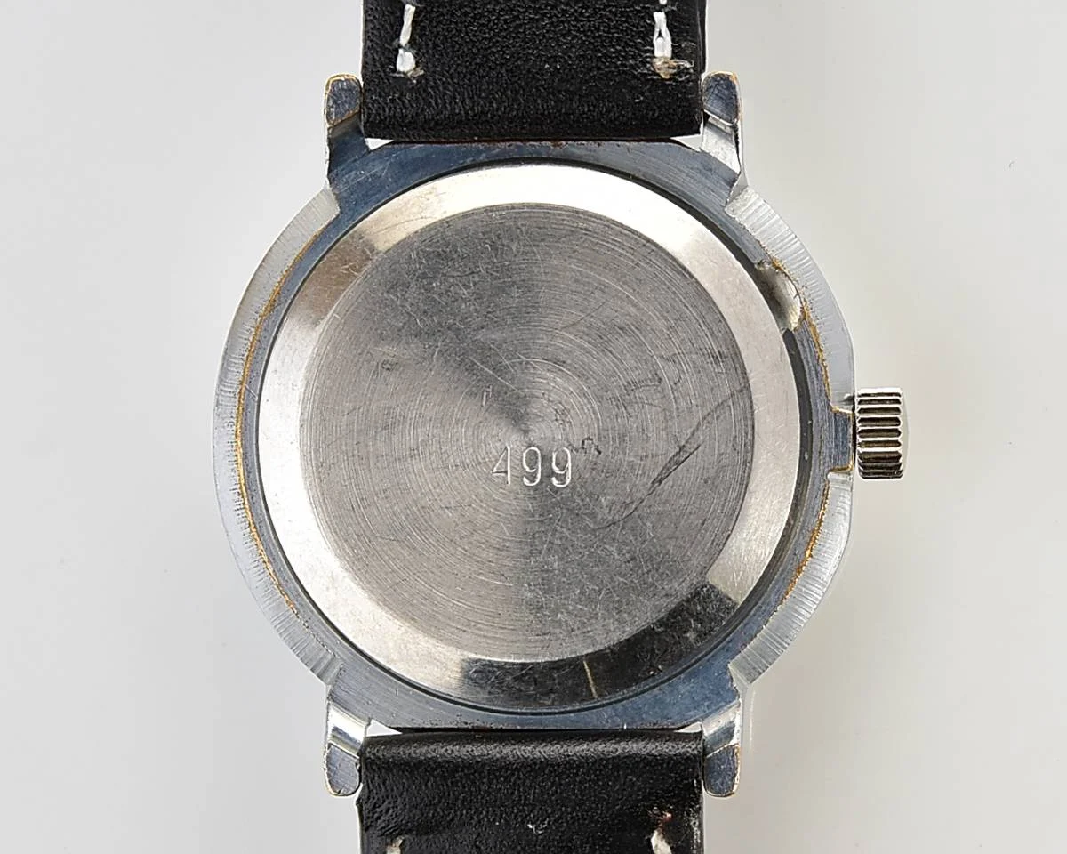 Soviet Raketa vintage mechanical watch with calendar on 6 o'clock