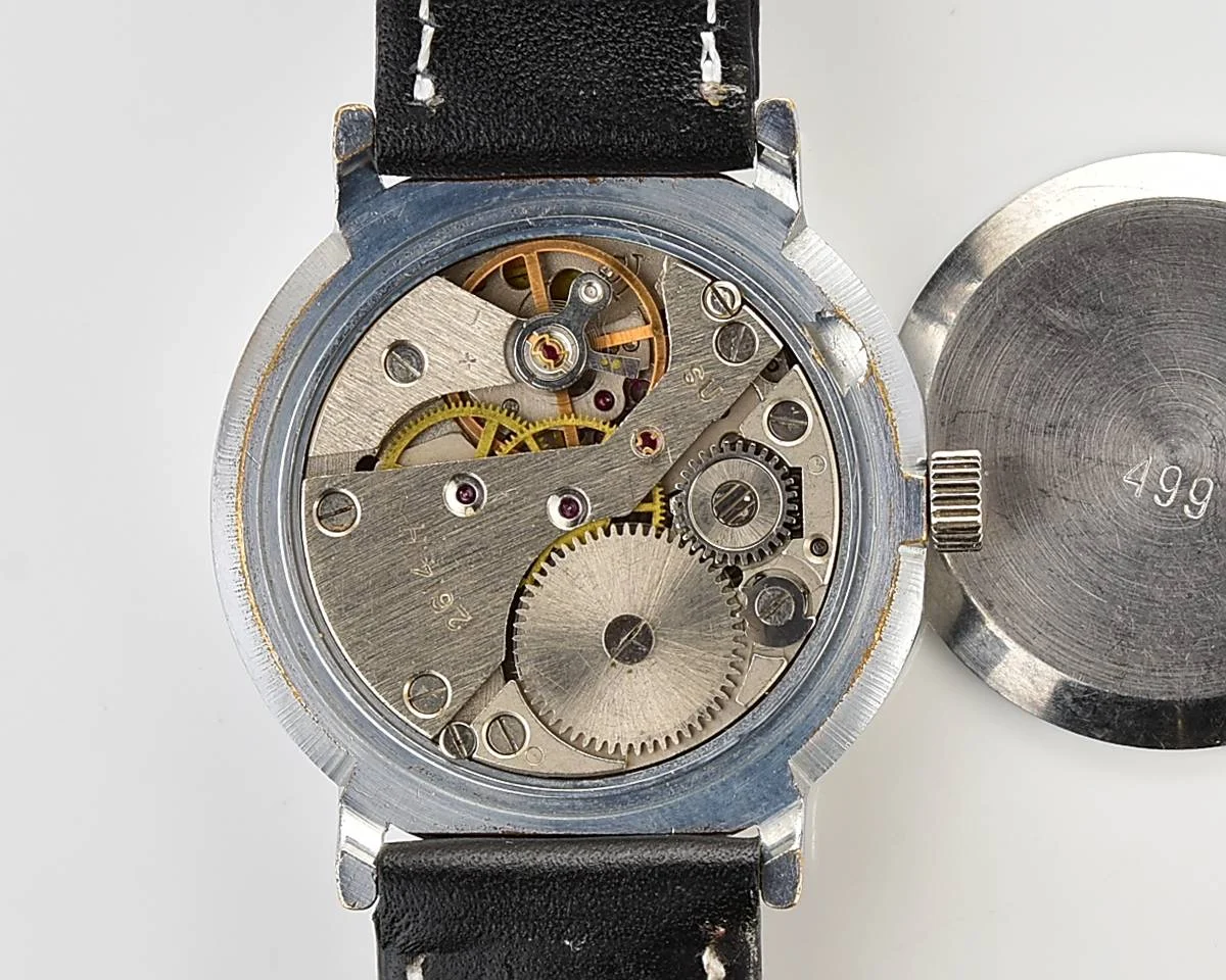 Soviet Raketa vintage mechanical watch with calendar on 6 o'clock