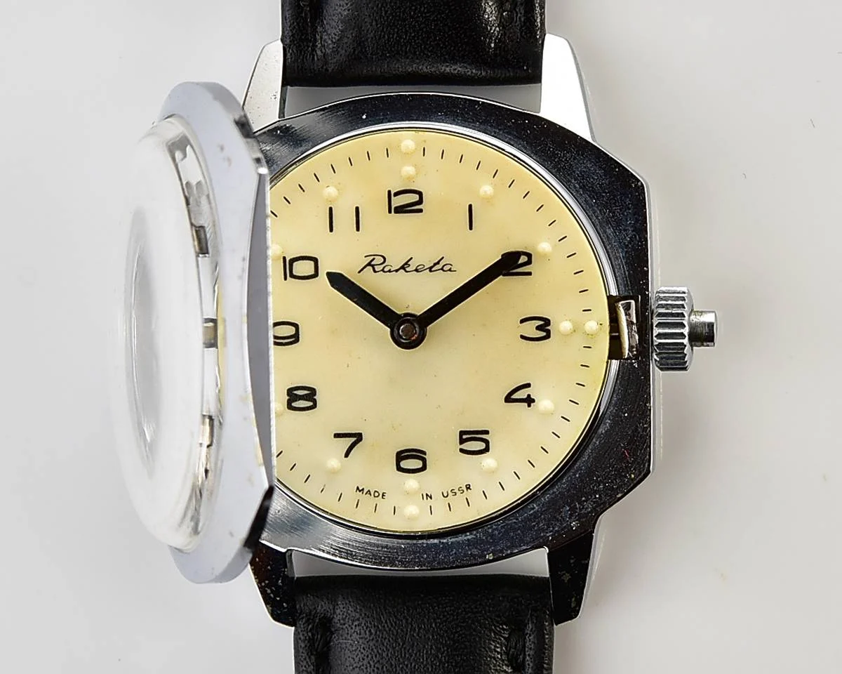 Excellent Soviet Raketa with Braille dial (for visually impaired)