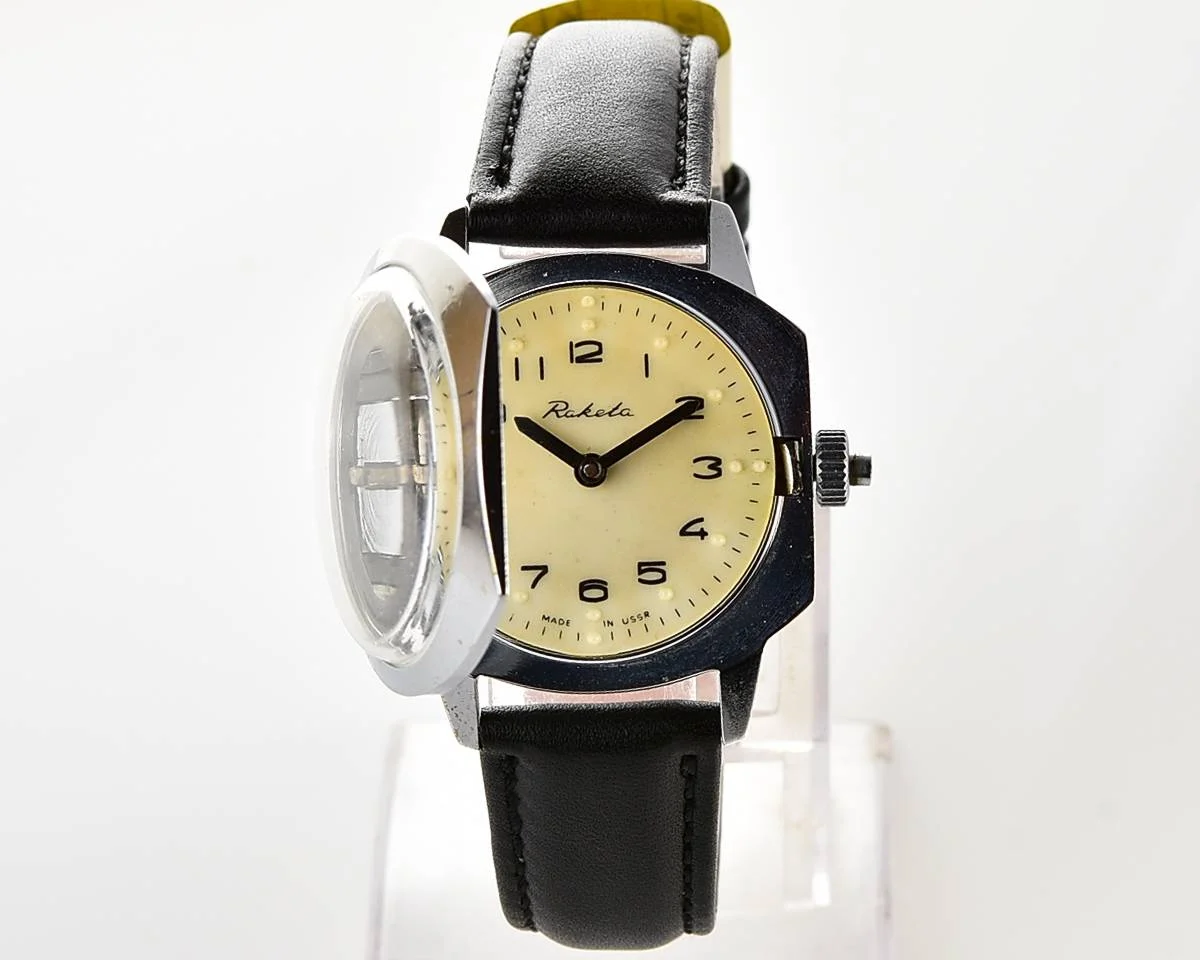 Excellent Soviet Raketa with Braille dial (for visually impaired)