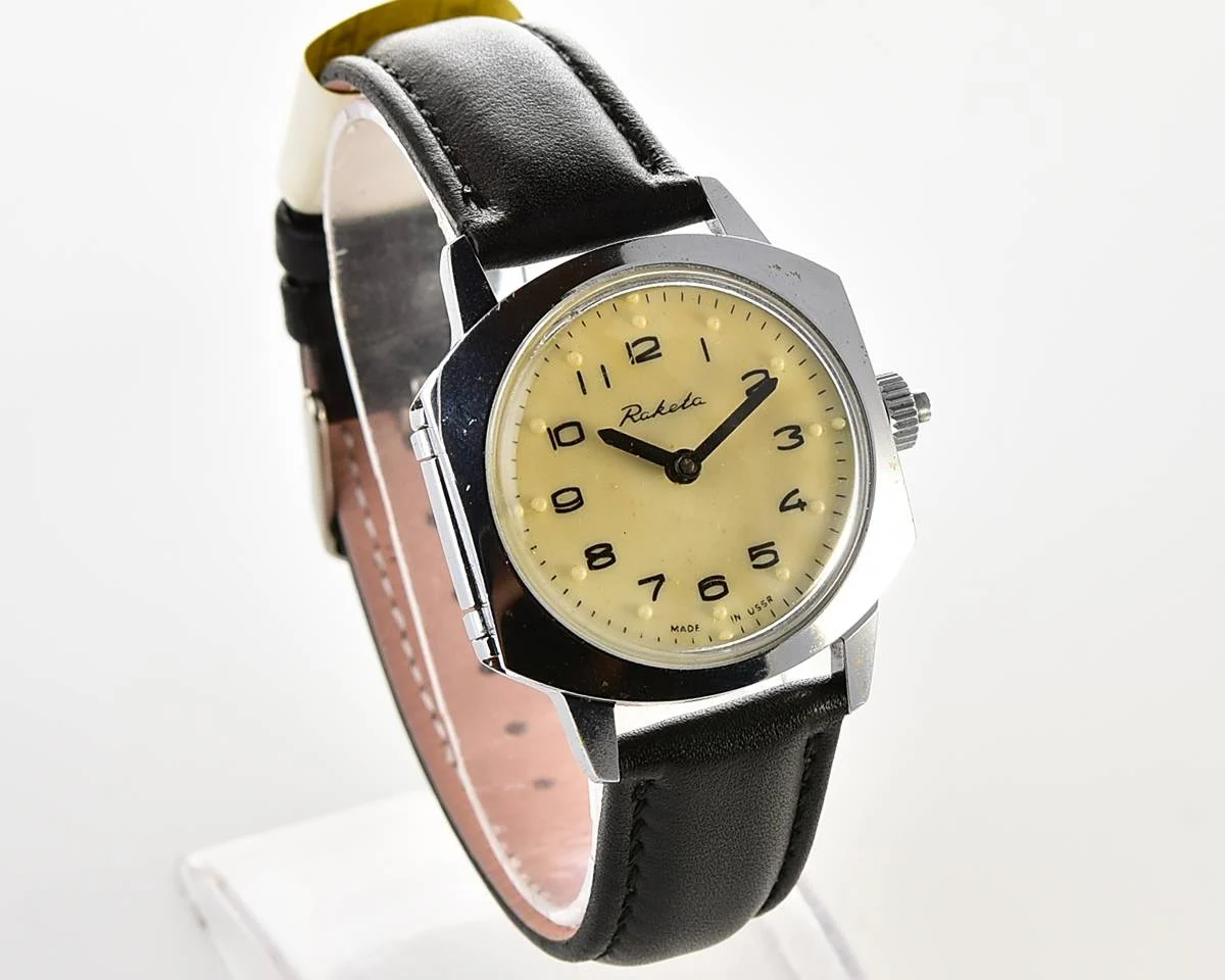 Excellent Soviet Raketa with Braille dial (for visually impaired)
