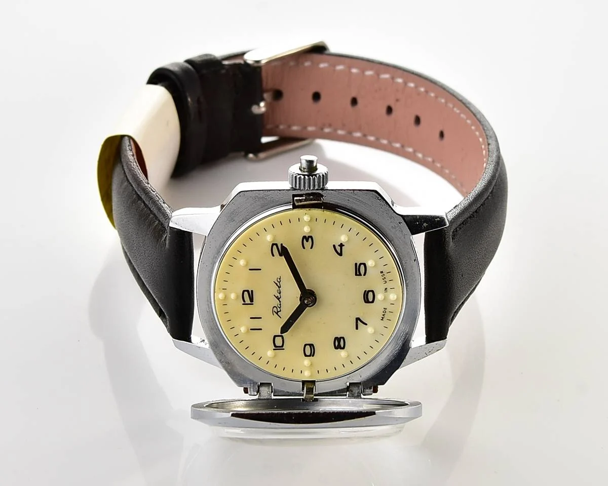 Excellent Soviet Raketa with Braille dial (for visually impaired)