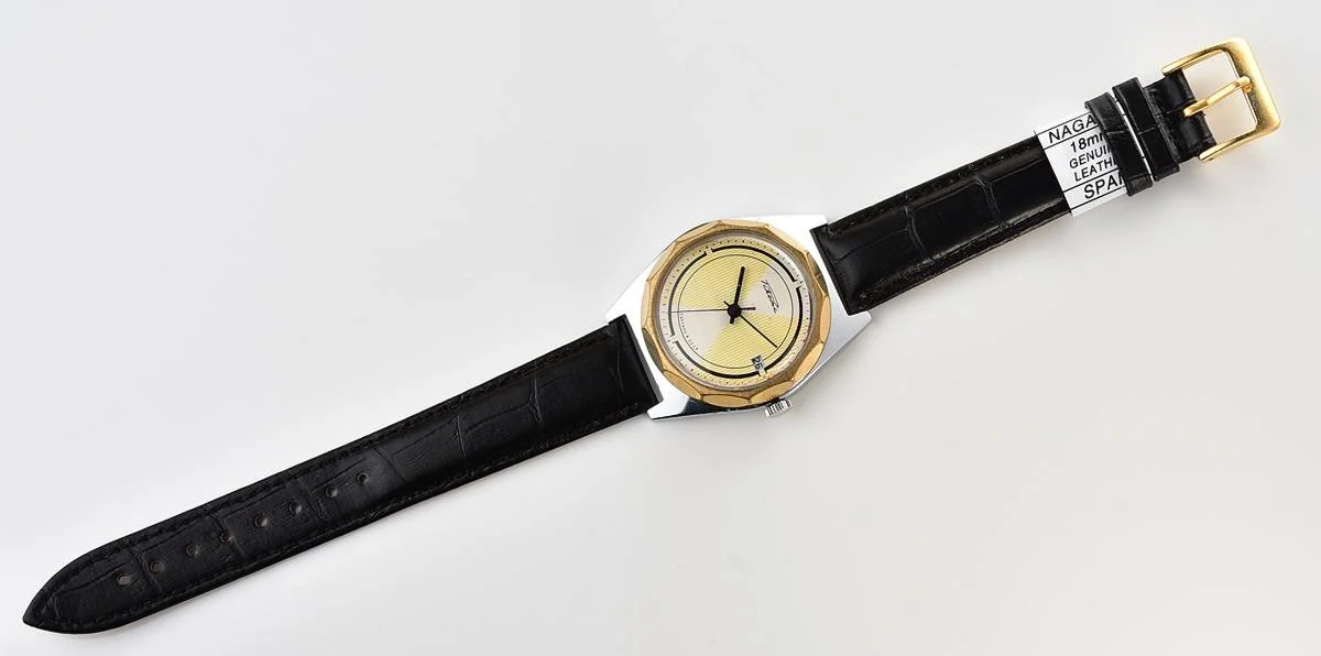 Large Soviet Raketa vintage mechanical watch with stylish minimalistic dial