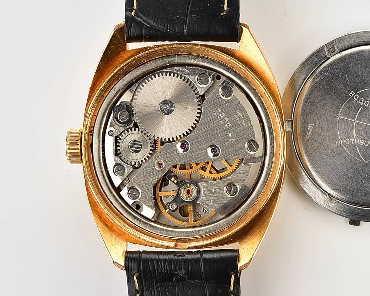 Soviet gold-plated Raketa vintage mechanical watch
