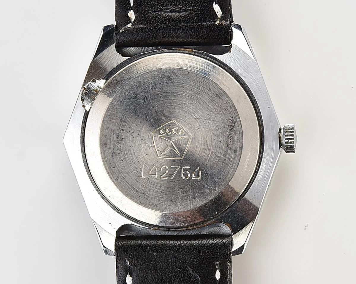 Hexagonal Slava Soviet mechanical vintage watch