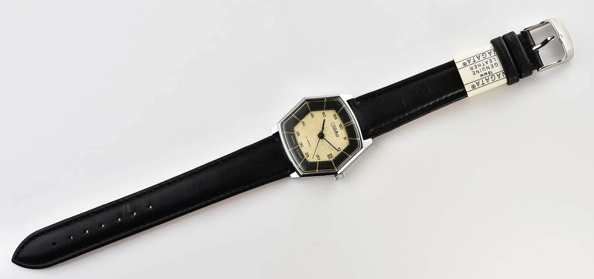 Hexagonal Slava Soviet mechanical vintage watch